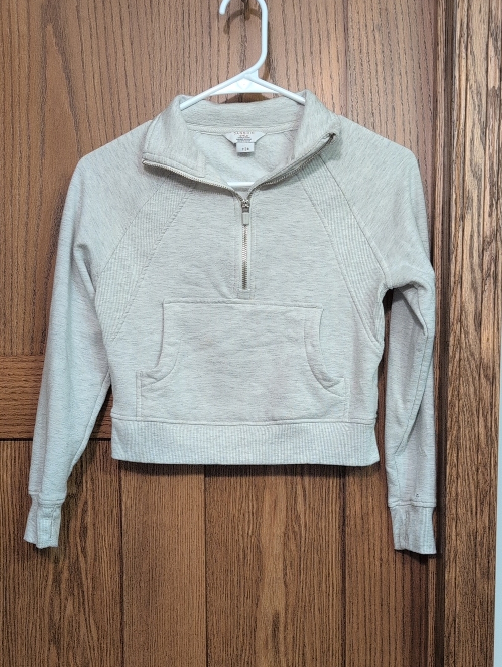 Danskin Light Gray Half-Zip Sweatshirt